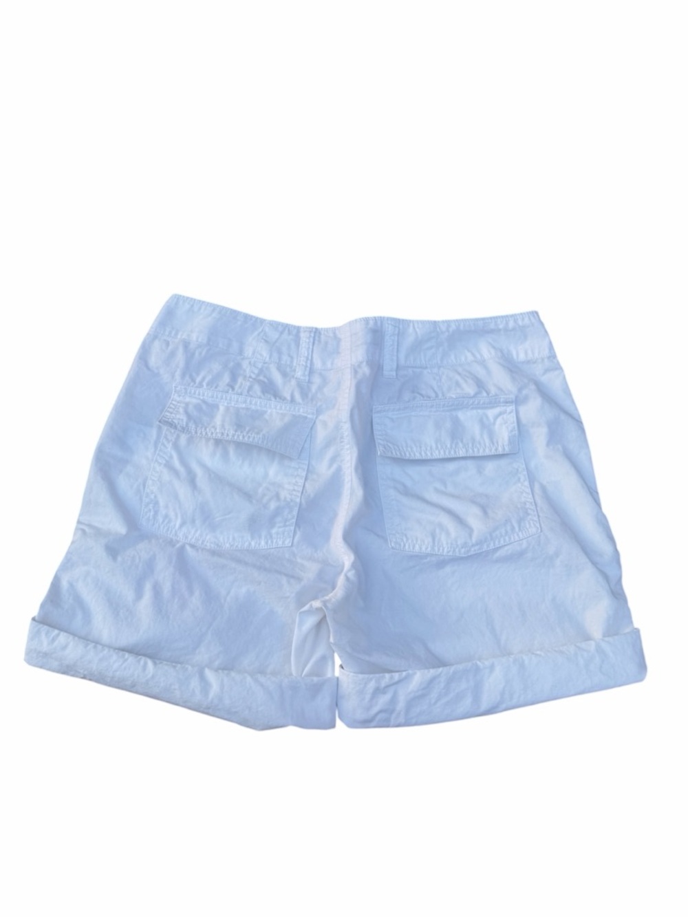 Ralph Lauren Women’s White Roll-Cuff Bermuda Shorts - Picture 2 of 5
